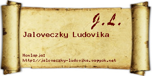 Jaloveczky Ludovika névjegykártya